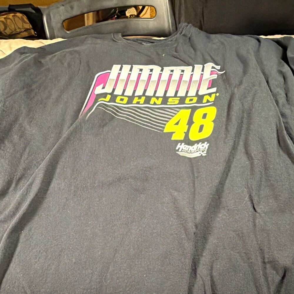 Hendrick Motorsports Jimmie Johnson #48 NASCAR Black T-Shirt Unisex 3XL